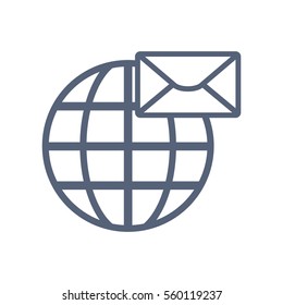 Mail Icon Vector flat design style