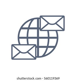 Mail Icon Vector flat design style