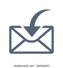 Mail Icon Vector flat design style