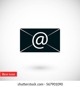 Mail icon vector, flat design best vector icon