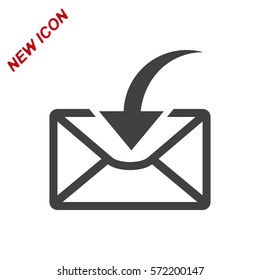 Mail Icon Vector flat design style