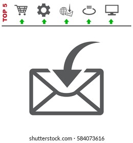 Mail Icon Vector flat design style