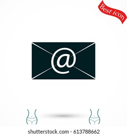 Mail icon vector, flat design best vector icon