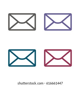 Mail Icon Vector flat design style