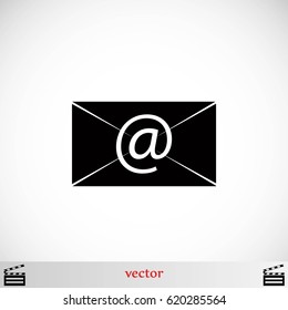 Mail icon vector, flat design best vector icon