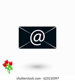 Mail icon vector, flat design best vector icon