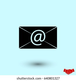 Mail icon vector, flat design best vector icon