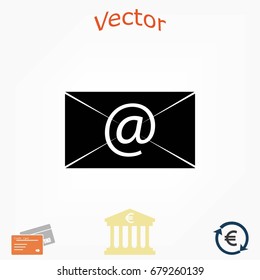 Mail icon vector, flat design best vector icon