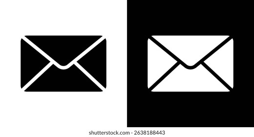 Mail icon Vector in flat style. Collection silhouettes