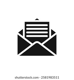 Mail icon Vector flat thin line illustration