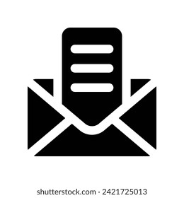 icono de correo. icono de glifo vectorial para tu sitio web, móvil, presentación y diseño de logotipo.