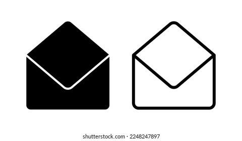 Ilustración vectorial de icono de correo. signo y símbolo de correo electrónico. Icono de correo electrónico. Icono de sobre