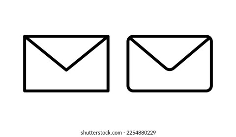 Ilustración vectorial de icono de correo. signo y símbolo de correo electrónico. Icono de correo electrónico. Icono de sobre