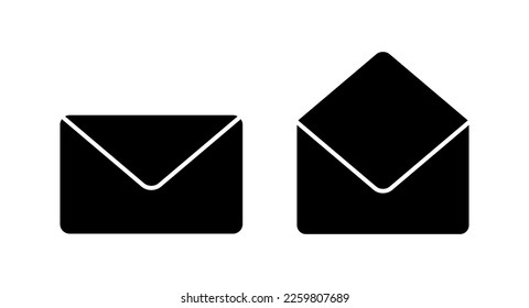 Ilustración vectorial de icono de correo. signo y símbolo de correo electrónico. Icono de correo electrónico. Icono de sobre