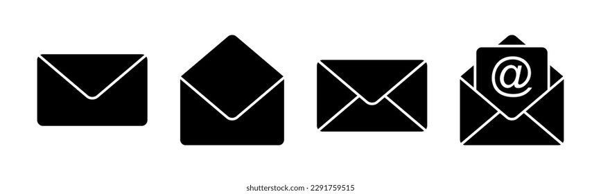Mail-Symbol, Vektorgrafik. E-Mail-Zeichen und -Symbol. E-Mail-Symbol Envelope-Symbol