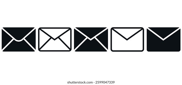 Mail icon vector illustration. email sign and symbol. Mail icon set. e mail address at symbol