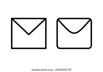 Ilustração vetorial do ícone de e-mail. símbolo e sinal de e-mail. Ícone de email. Ícone Envelope