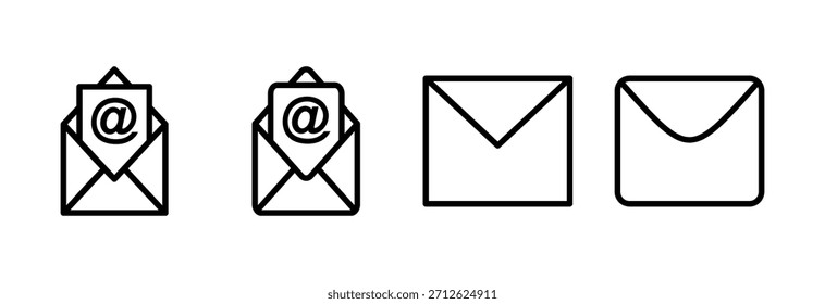 Icono de correo Ilustración vectorial. signo y símbolo de correo electrónico. Icono de correo electrónico. Icono de sobre