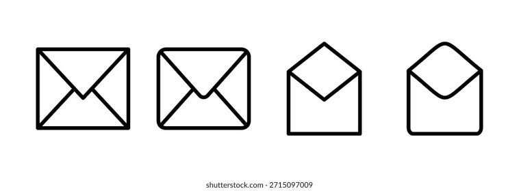 Icono de correo Ilustración vectorial. signo y símbolo de correo electrónico. Icono de correo electrónico. Icono de sobre