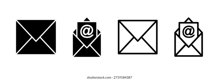 Vektorgrafik des Mail-Symbols. E-Mail-Zeichen und -Symbol. E-Mail-Symbol. Umschlagsymbol