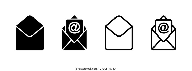 Vektorgrafik des Mail-Symbols. E-Mail-Zeichen und -Symbol. E-Mail-Symbol. Umschlagsymbol