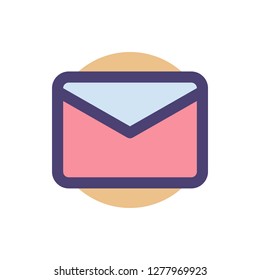 Mail Icon Vector Illustration in Filled Style for Any Purpose