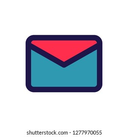 Mail Icon Vector Illustration in Filled Style for Any Purpose