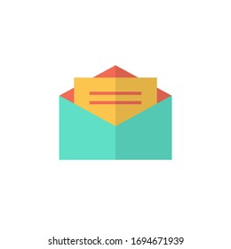 mail icon vector illustration flat style design. isolated on white background