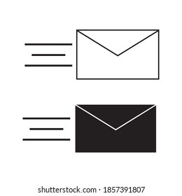 Mail icon, vector illustration. Flat design style. eps 10