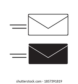 Mail icon, vector illustration. Flat design style. eps 10