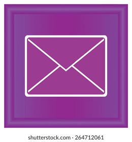 Mail icon, vector illustration. Flat design style