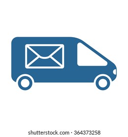 Mail icon, vector illustration. Flat design style