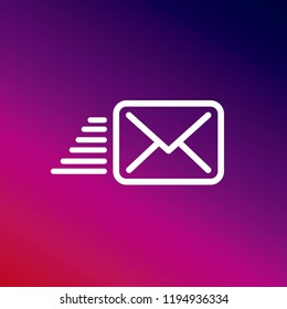 Mail icon vector illustrator creative design purple and pink gradient background