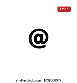mail icon.at vector isolated on white background