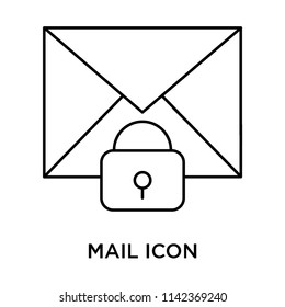 Mail icon vector isolated on white background for your web and mobile app design, Mail logo concept