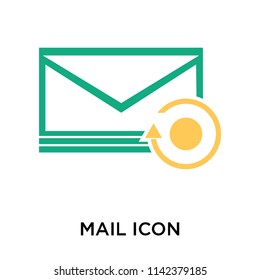 Mail icon vector isolated on white background for your web and mobile app design, Mail logo concept
