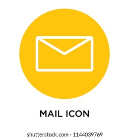 Mail icon vector isolated on white background for your web and mobile app design, Mail logo concept