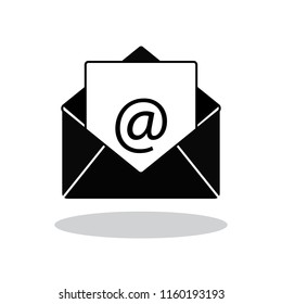 Mail icon vector isolated on white background. Trendy mail icon in flat style. Template for app, ui and logo. Icon mail for your web site. Vector illustration, EPS 10