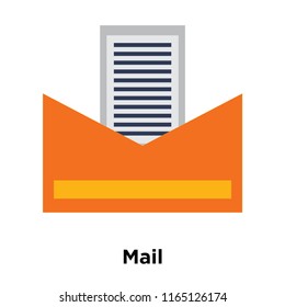 Mail icon vector isolated on white background, Mail transparent sign , colorful equipment symbols
