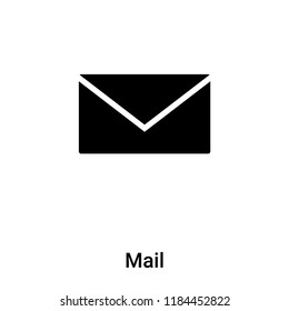 Mail icon vector isolated on white background, logo concept of Mail sign on transparent background, filled black symbol