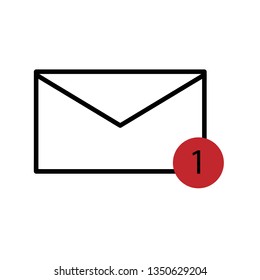 Mail icon vector isolated on white background