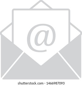 Mail icon vector isolated on white background. Trendy email icon in flat style. Mail template for envelope symbol, interface, email address, app, ui and logo. Modern e-mail icon, vector illustration