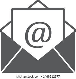 Mail icon vector isolated on white background. Trendy email icon in flat style. Mail template for envelope symbol, interface, email address, app, ui and logo. Modern e-mail icon, vector illustration