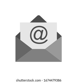 Mail icon vector isolated on white background.