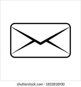 mail icon vector isolated on white background