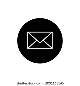 Mail icon vector, isolated on white background.