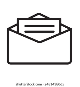 Mail icon vector isolated on white background.