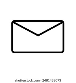 Mail icon vector isolated on white background.