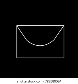 Mail icon vector isolated on black background. Trendy mail icon in flat style.Template for app, ui and logo. Icon mail for your web site. Modern mail icon, EPS 10