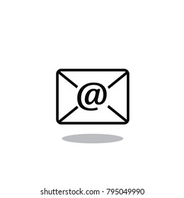 Mail icon vector isolated on white background. Trendy mail icon in flat style. Template for app, ui and logo. Icon mail for your web site. Modern mail icon, EPS 10